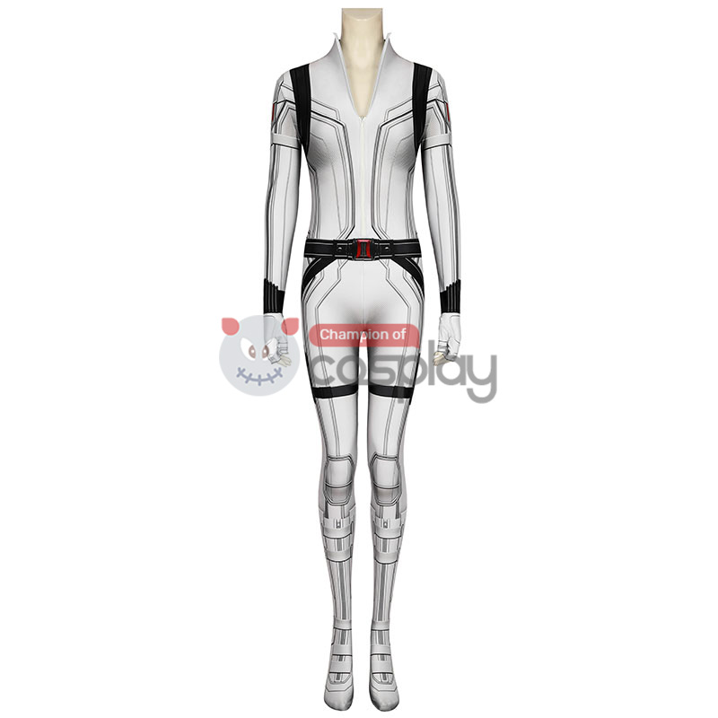 Natasha Romanoff White Jumpsuit 2020 Movie Black Widow Cosplay Costume
