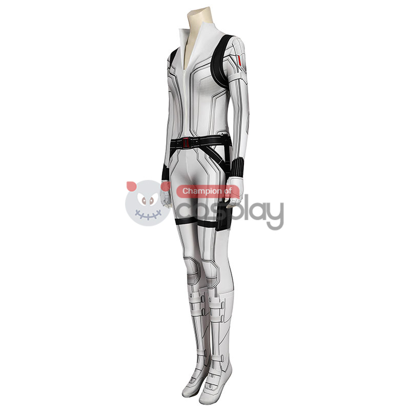 Natasha Romanoff White Jumpsuit 2020 Movie Black Widow Cosplay Costume
