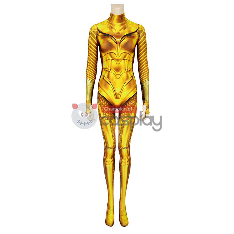 Diana Polyester Zentai Jumpsuit Woman 1984 Golden Cosplay Costume