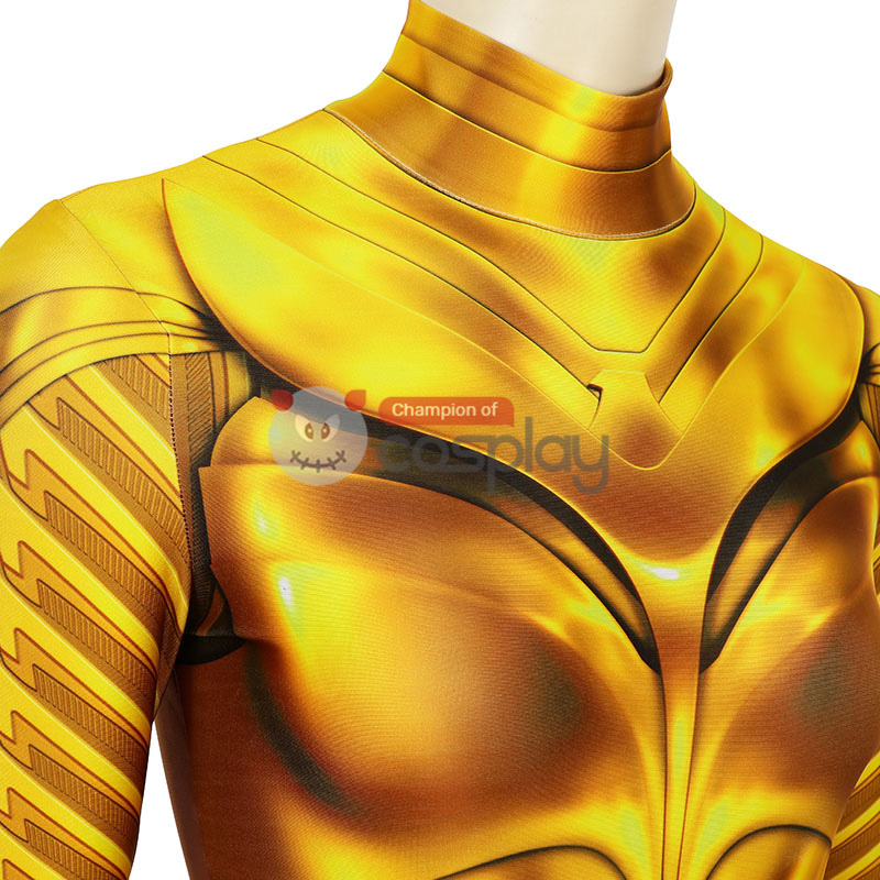 Diana Prince Polyester Zentai Jumpsuit Woman 1984 Golden Cosplay Costume