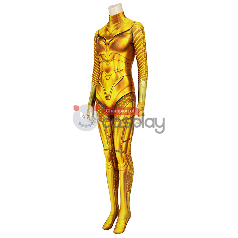 Diana Polyester Zentai Jumpsuit Woman 1984 Golden Cosplay Costume