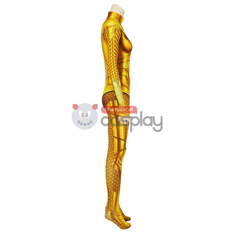 Diana Prince Polyester Zentai Jumpsuit Woman 1984 Golden Cosplay Costume
