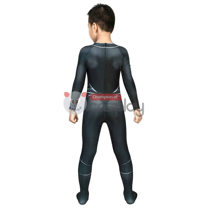 Children Black Clark Halloween Jumpsuit Champion Cosplay Costumes