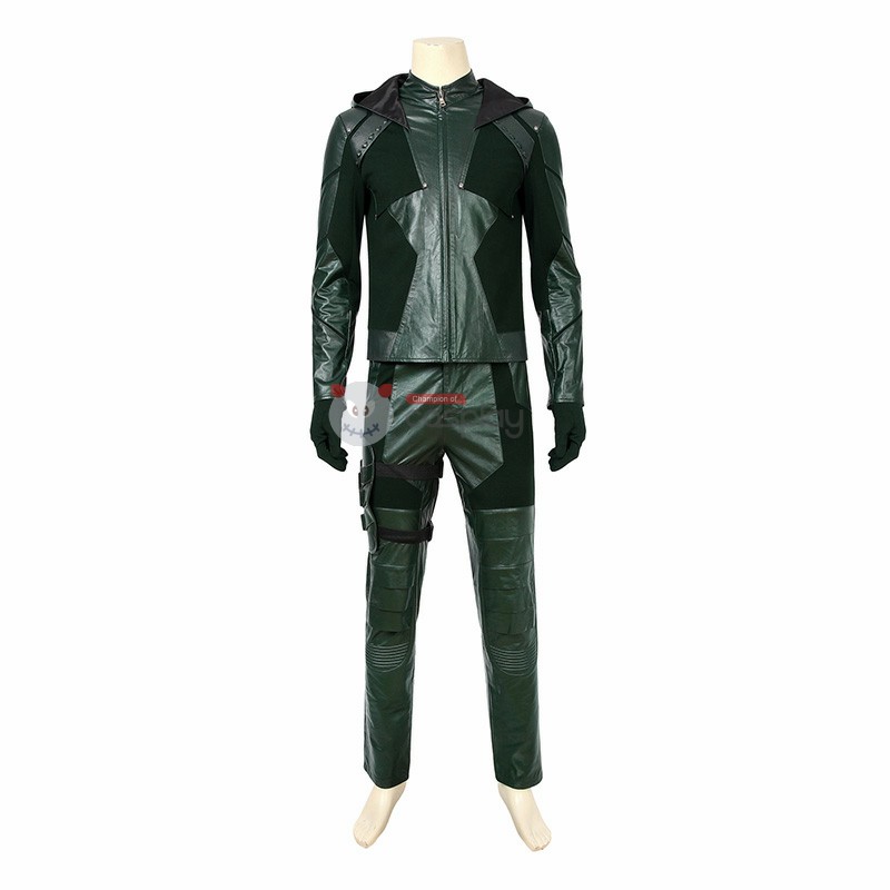 Oliver Queen Cosplay Costume S8 Green Suit