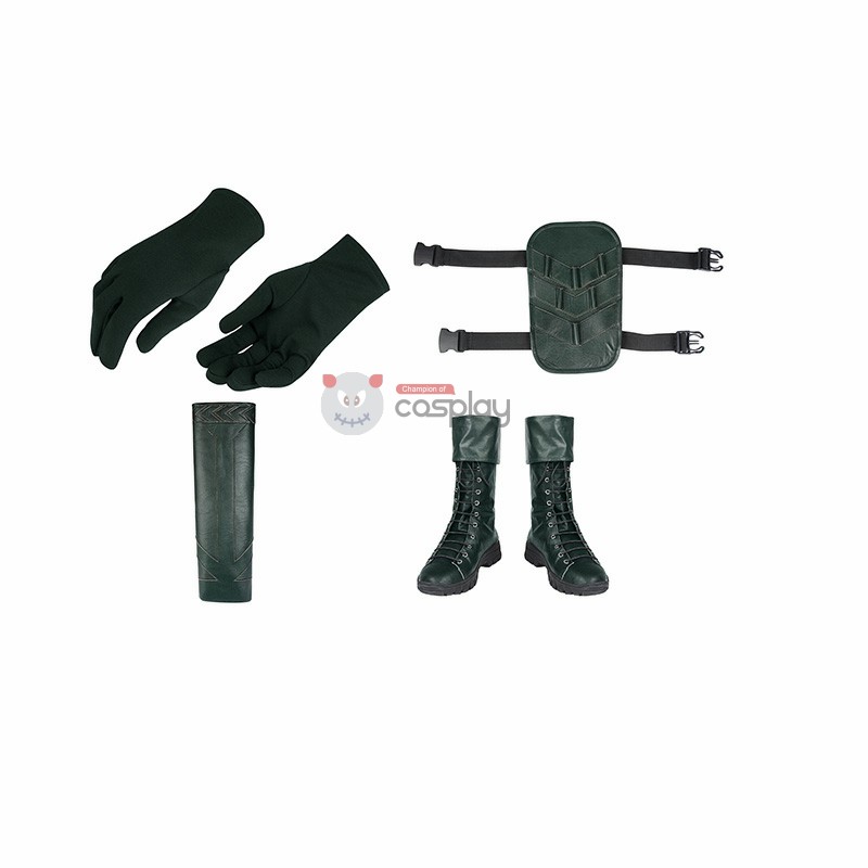 Oliver Queen Cosplay Costume S8 Green Suit