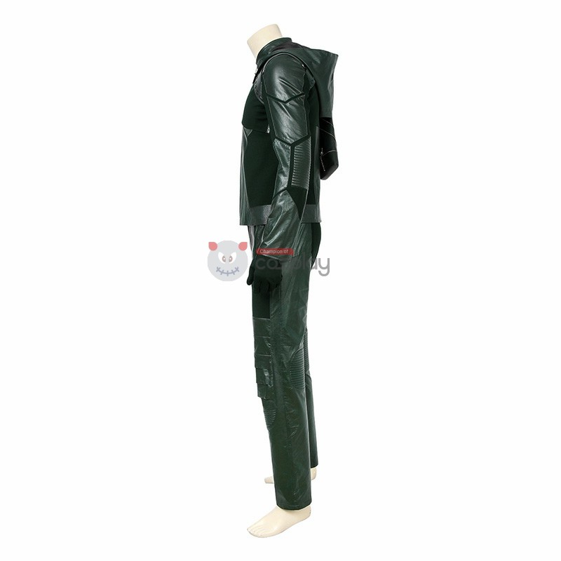 Oliver Queen Cosplay Costume S8 Green Suit
