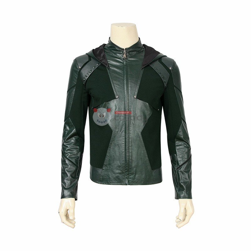 Oliver Queen Cosplay Costume S8 Green Suit