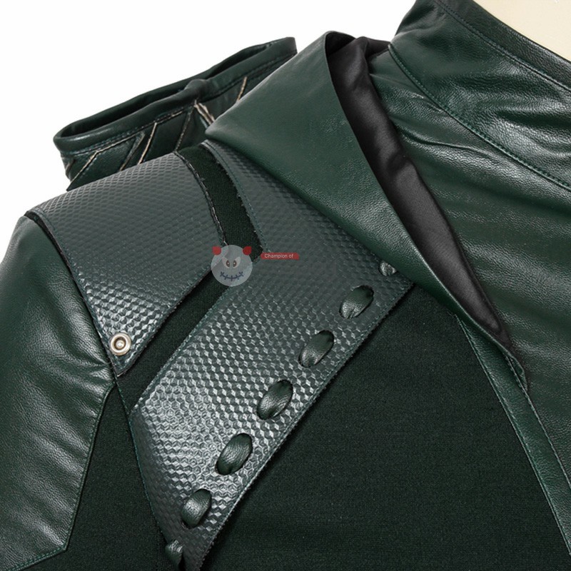 Oliver Queen Cosplay Costume S8 Green Suit