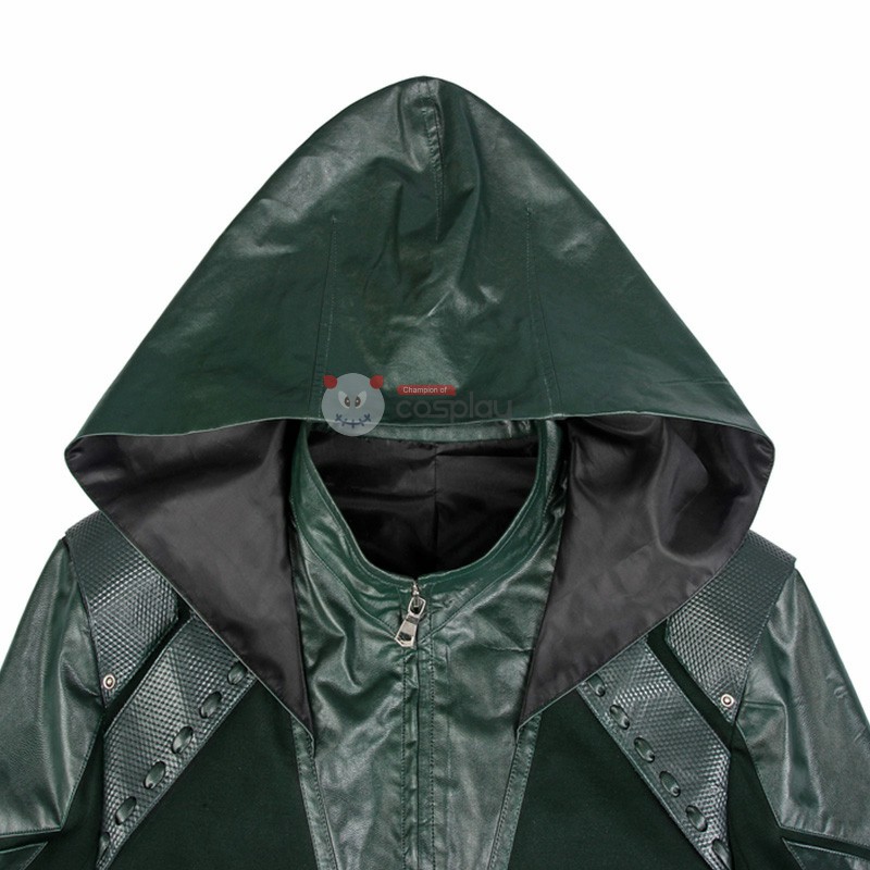 Oliver Queen Cosplay Costume S8 Green Suit