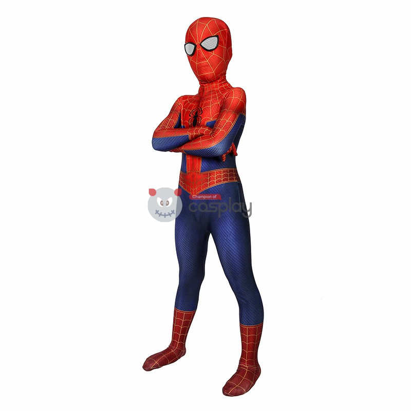 Peter Parker Kids SpiderMan Costume Spider-Man Into the Spider-Verse Cosplay Costumes