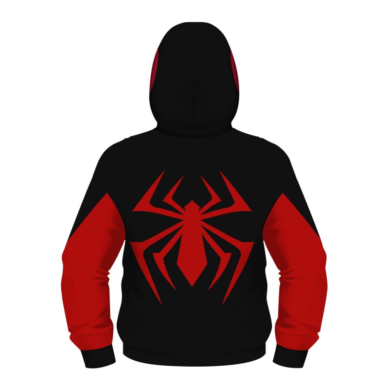 Kids Spider-Man Zip Up Long Sleeve Fashion Hoodie