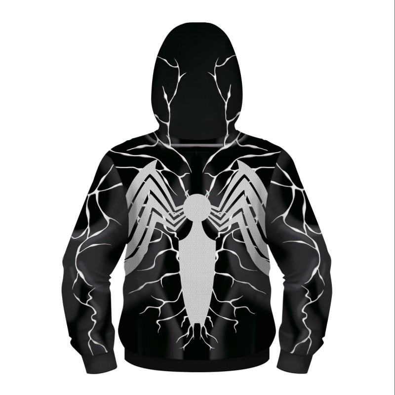 Kids Spider-Man Venom Zip Up Long Sleeve Hoodie