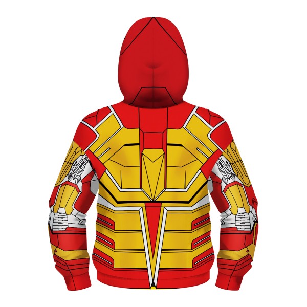 Iron Man Fashion Zip Up Long Sleeve Hoodie For Kids Champion Cosplay