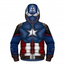 Kids Captain America Zip Up Hoodie