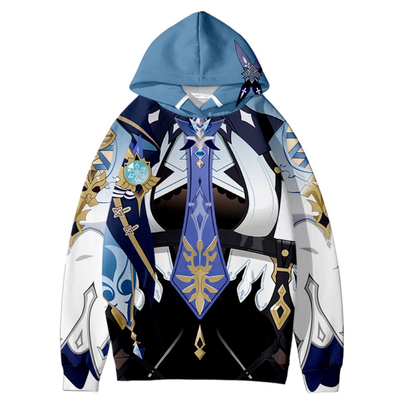 Eula 3D Print Hoodie Genshin Impact Pullover Unisex