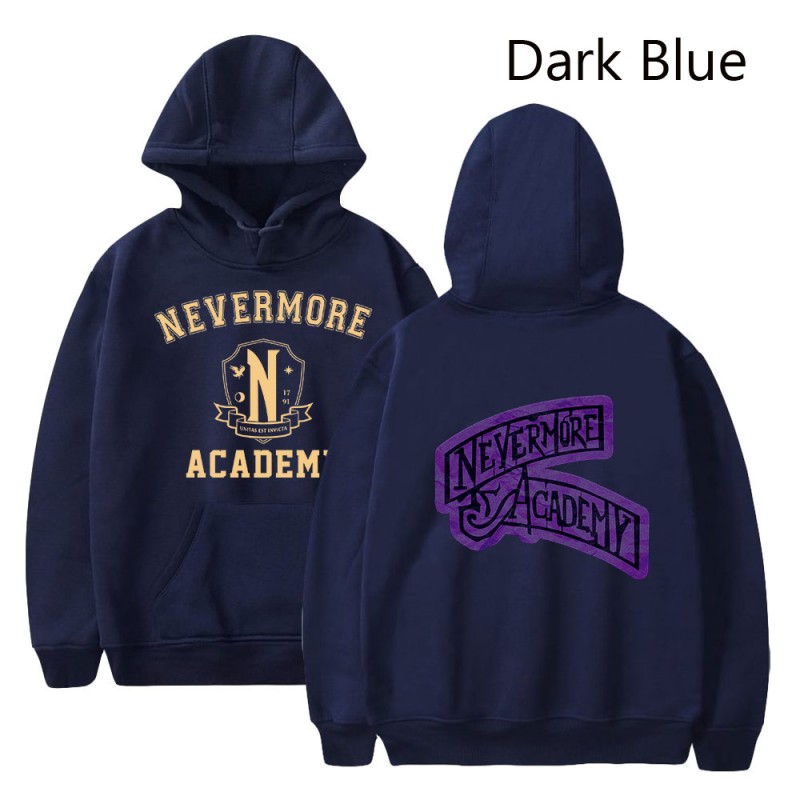 Wednesday Addams Pullover Nevermore Academy Hoodies Fashion Unisex