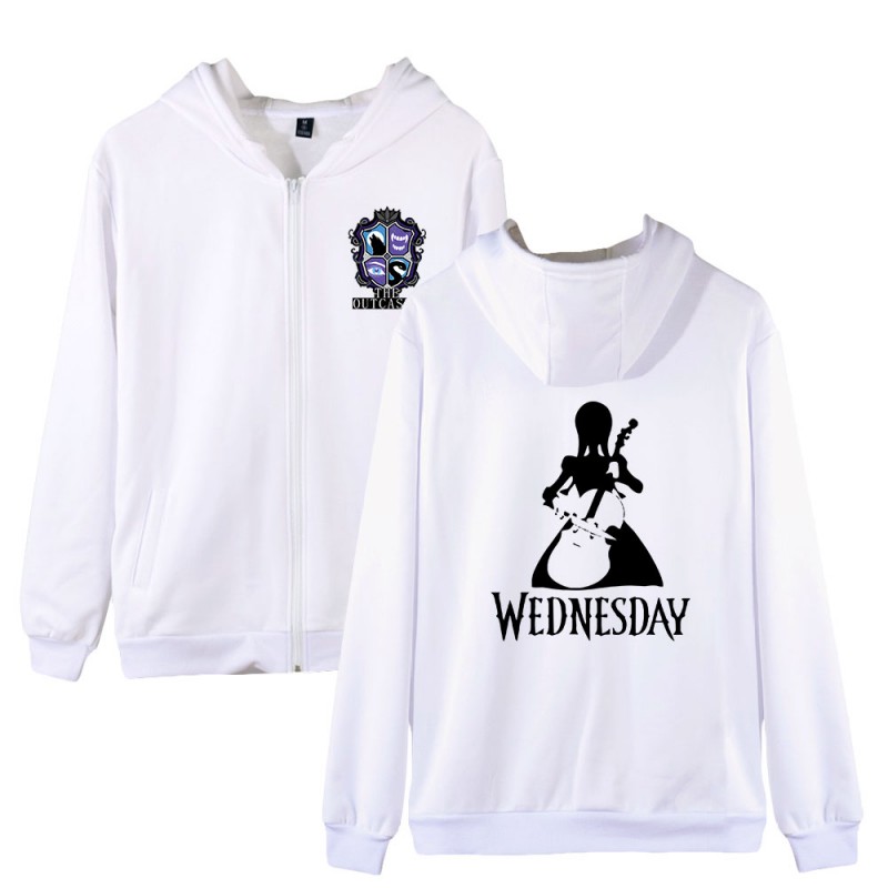 Wednesday Addams Hoodies Outcasts 2D Print Swearshirts Unisex