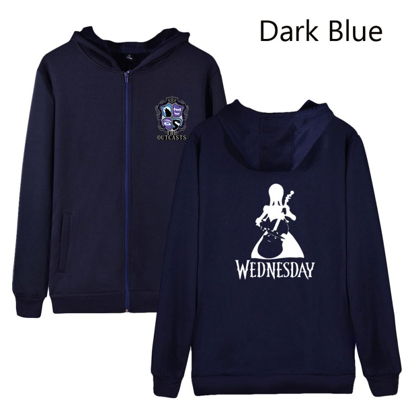 Wednesday Addams Hoodies Outcasts 2D Print Swearshirts Unisex