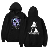 Wednesday Addams Hoodies Outcasts 2D Print Swearshirts Unisex