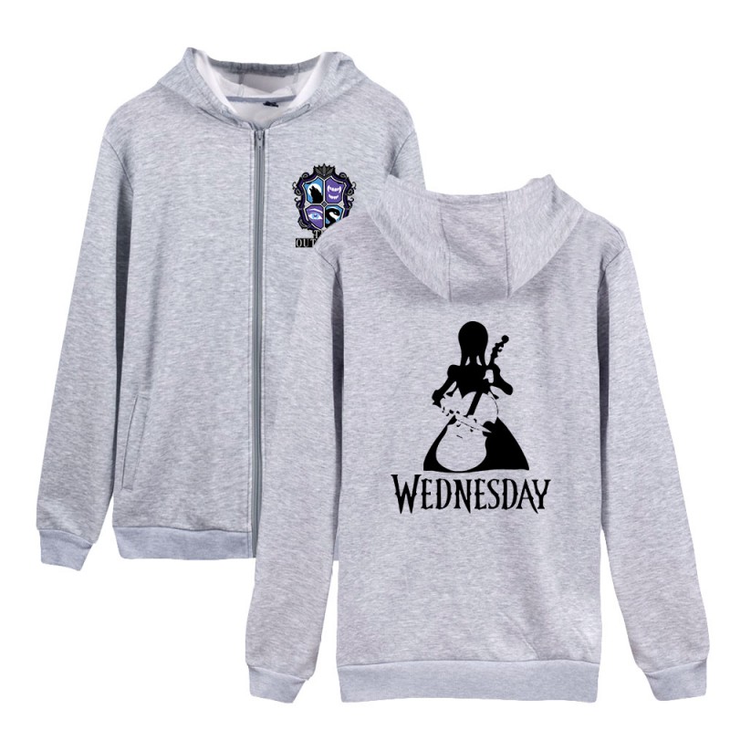 Wednesday Addams Hoodies Outcasts 2D Print Swearshirts Unisex