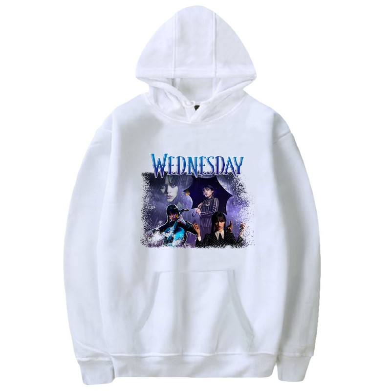 Wednesday Addams Swearshirts 2D Print Hoodies