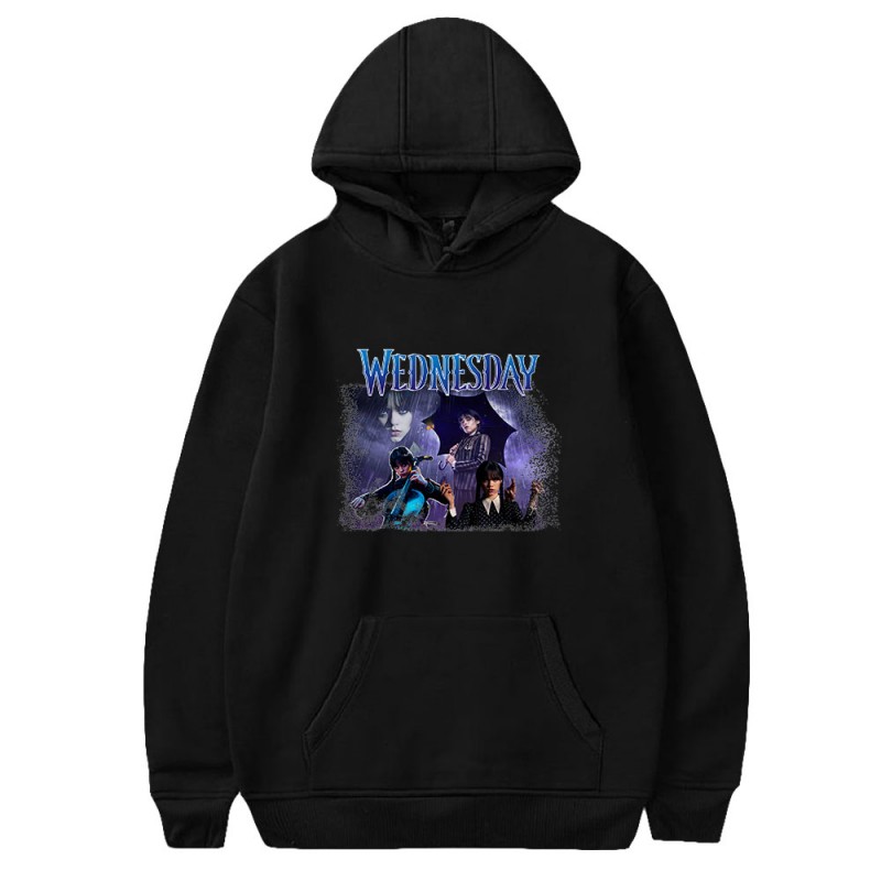 Wednesday Addams Swearshirts 2D Print Hoodies