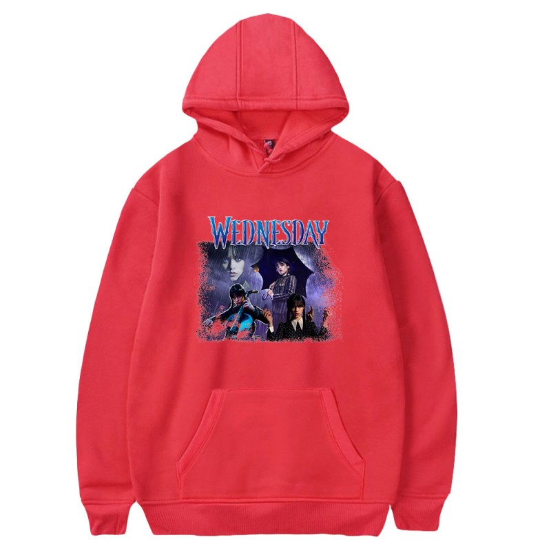 Wednesday Addams Swearshirts 2D Print Hoodies