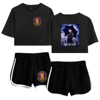 Wednesday Addams T-shirt Nevermore Academy Shorts