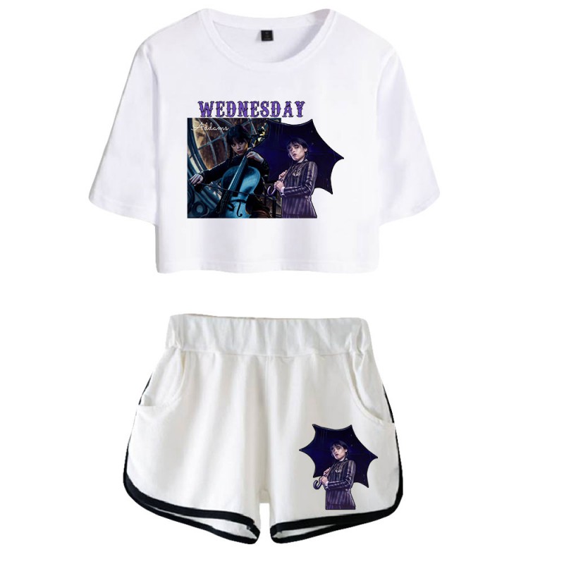 Wednesday Addams T-shirt The Addams Family Womens Shorts