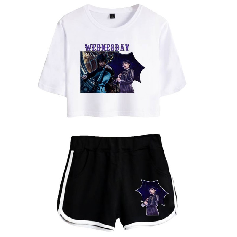 Wednesday Addams T-shirt The Addams Family Womens Shorts