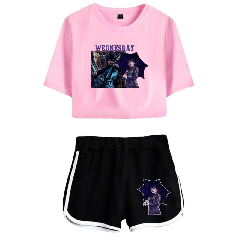 Wednesday Addams T-shirt The Addams Family Womens Shorts