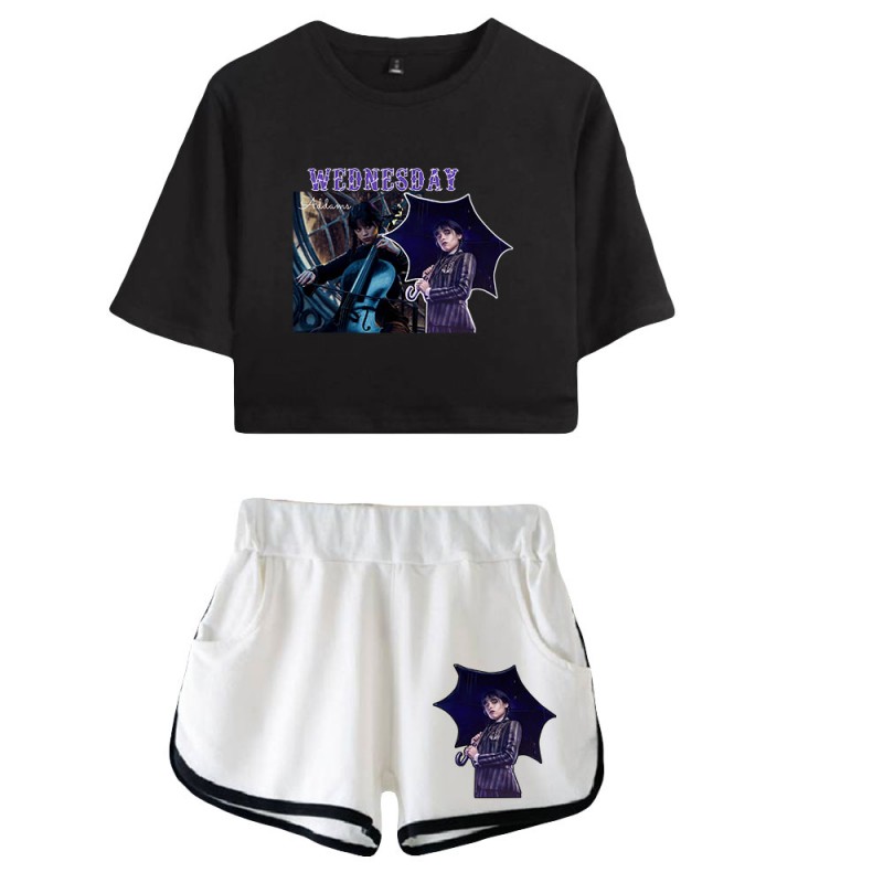 Wednesday Addams T-shirt The Addams Family Womens Shorts