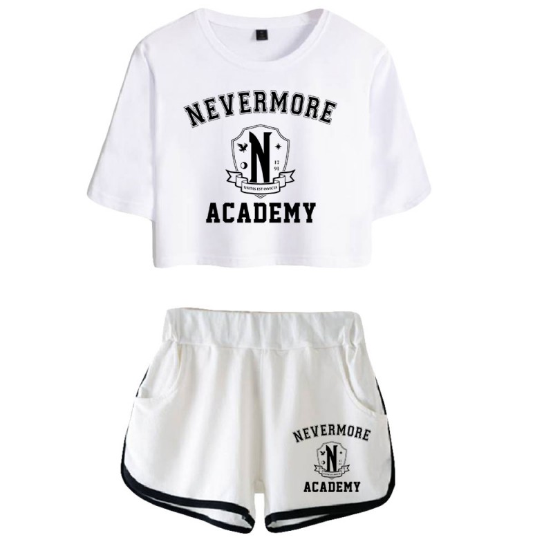 Wednesday Addams Crop Top The Addams Family T-shirt Shorts
