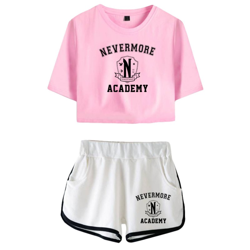 Wednesday Addams Crop Top The Addams Family T-shirt Shorts
