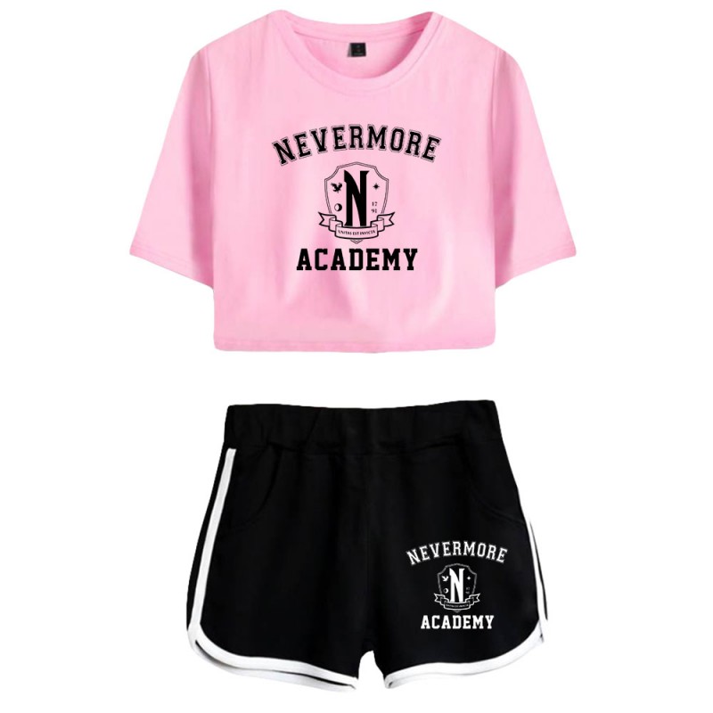 Wednesday Addams Crop Top The Addams Family T-shirt Shorts