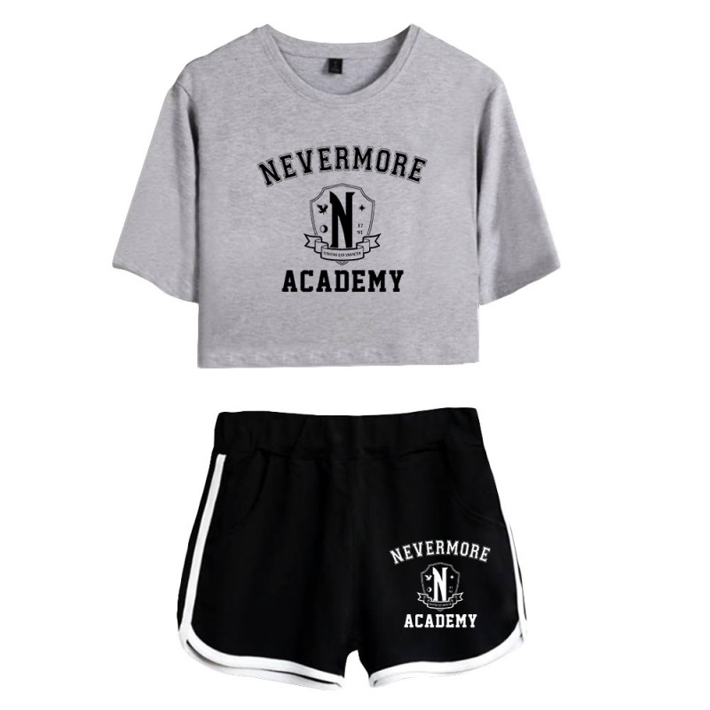 Wednesday Addams Crop Top The Addams Family T-shirt Shorts