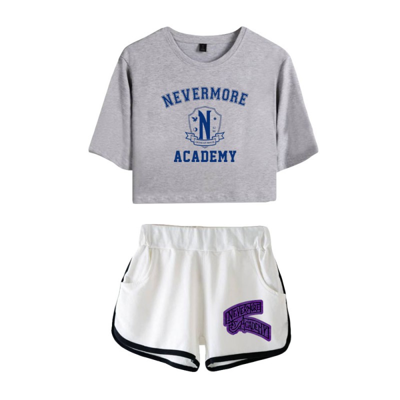 The Addams Family Wednesday T-shirt Nevermore Academy Shorts