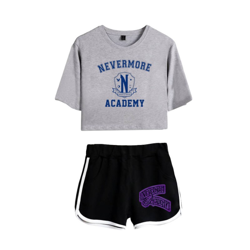 The Addams Family Wednesday T-shirt Nevermore Academy Shorts