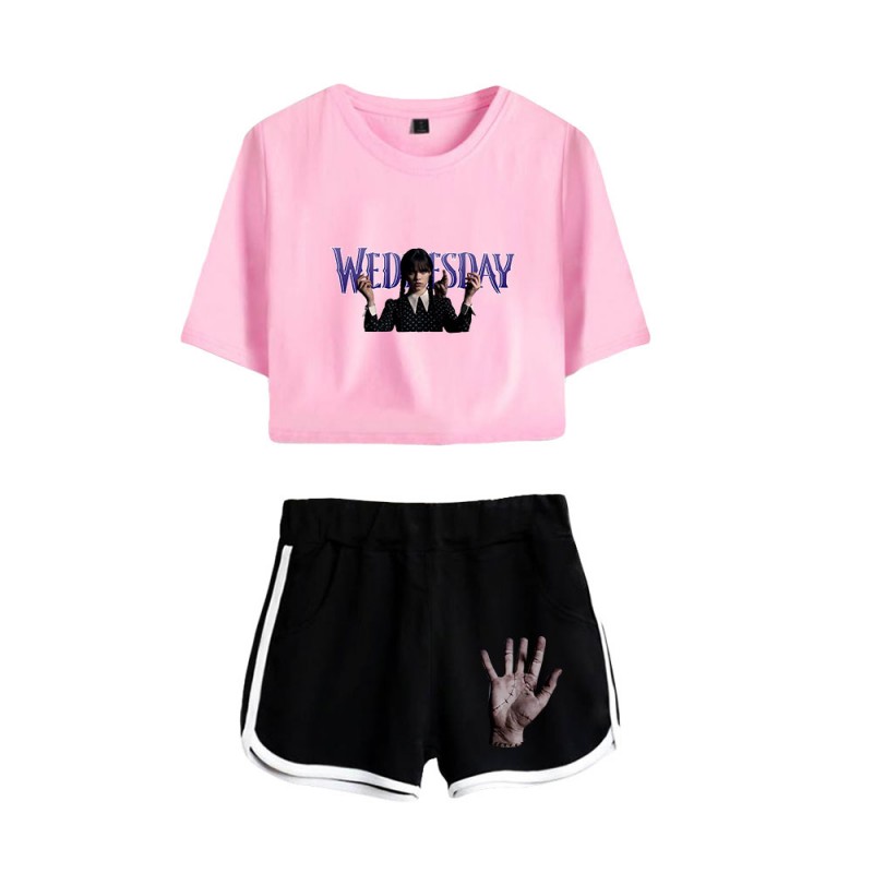 Wednesday Crop Top T-shirt The Addams Family Shorts