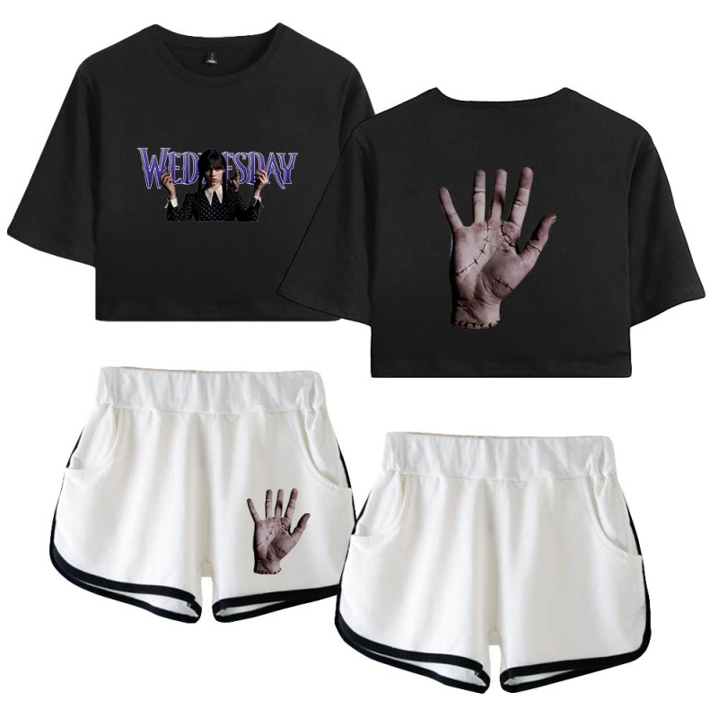 Wednesday Crop Top T-shirt The Addams Family Shorts
