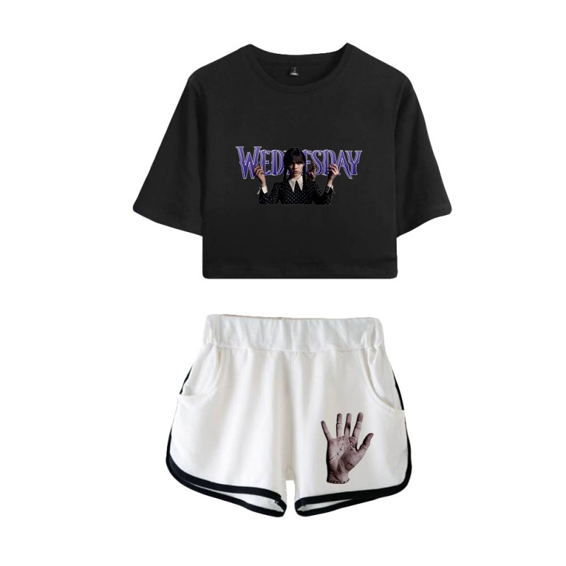 Wednesday Crop Top T-shirt The Addams Family Shorts