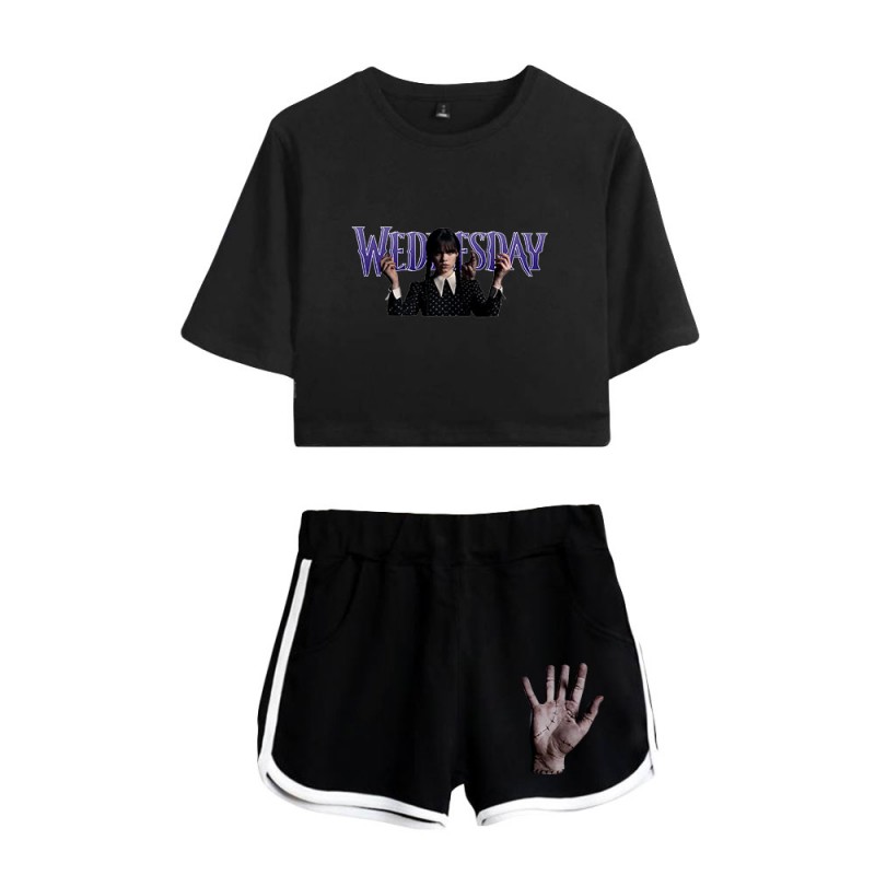 Wednesday Crop Top T-shirt The Addams Family Shorts