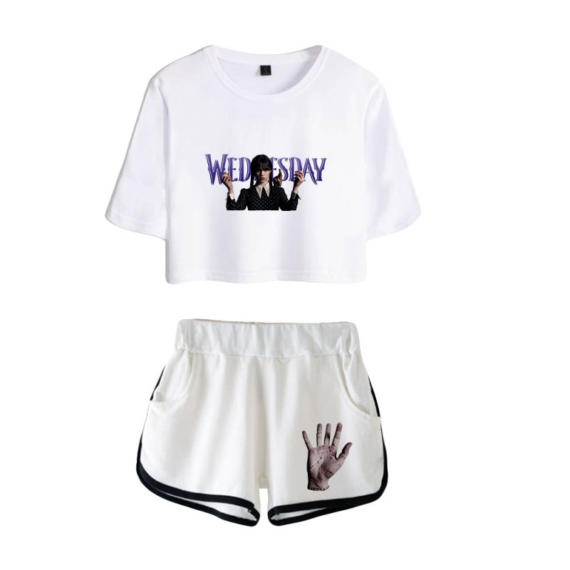 Wednesday Crop Top T-shirt The Addams Family Shorts