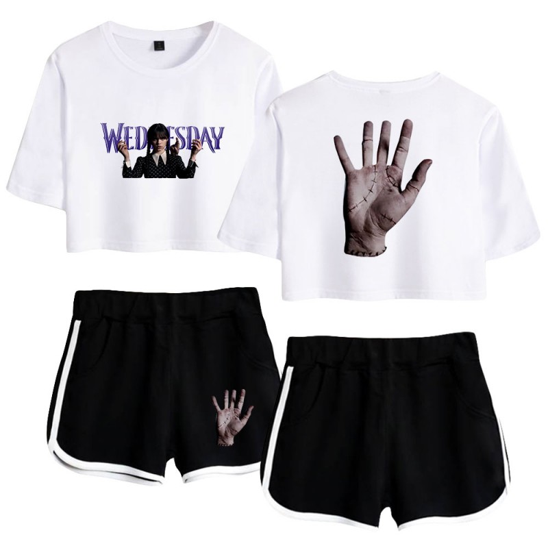 Wednesday Crop Top T-shirt The Addams Family Shorts