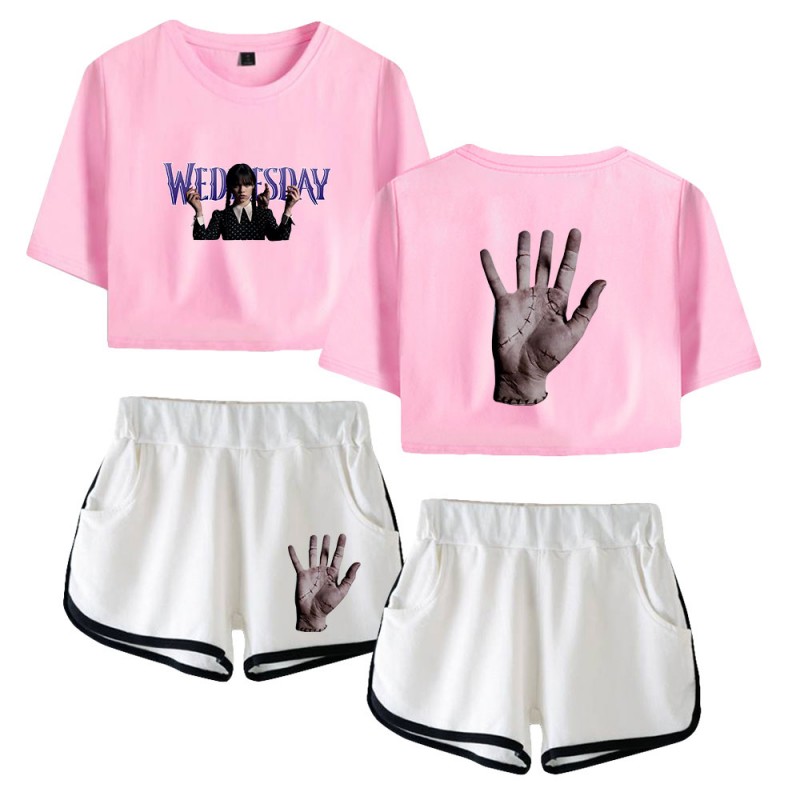 Wednesday Crop Top T-shirt The Addams Family Shorts