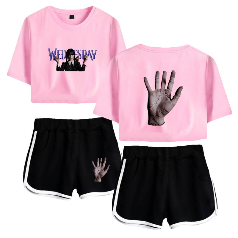 Wednesday Crop Top T-shirt The Addams Family Shorts