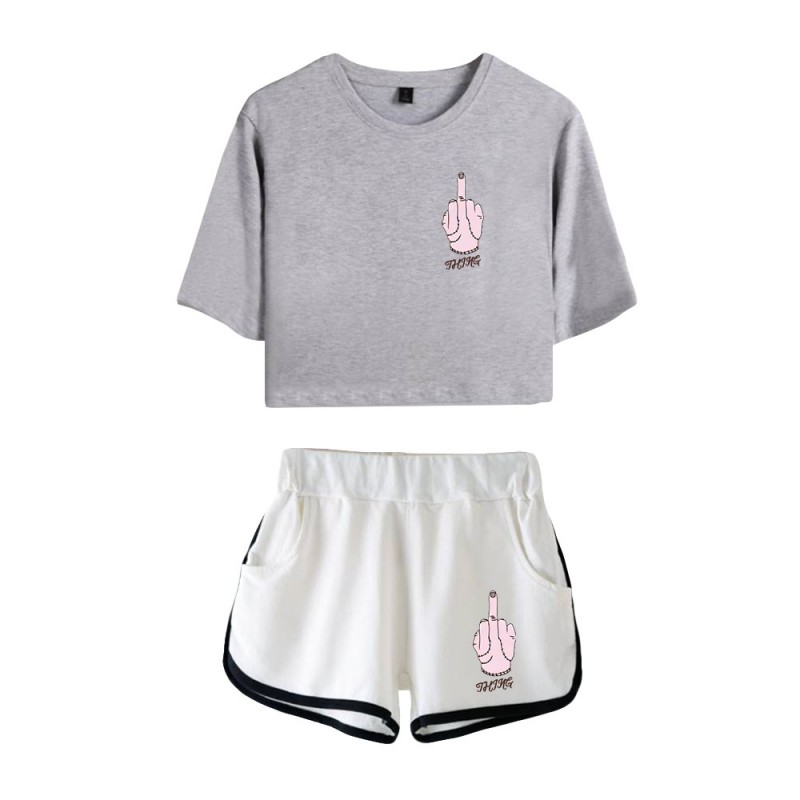 The Addams Family Crop Top T-shirt Wednesday Polyester Shorts