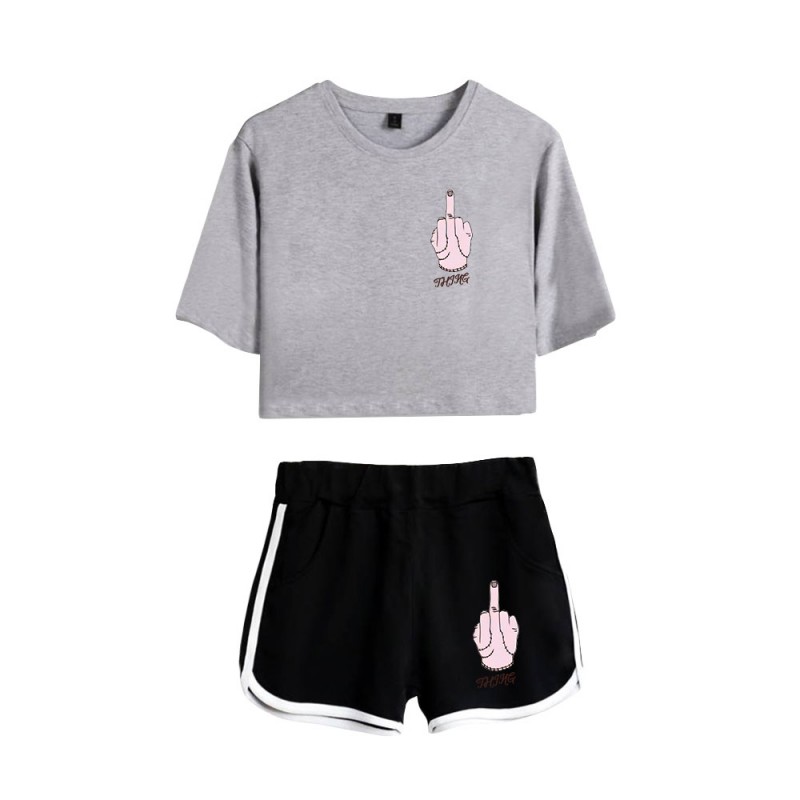 The Addams Family Crop Top T-shirt Wednesday Polyester Shorts