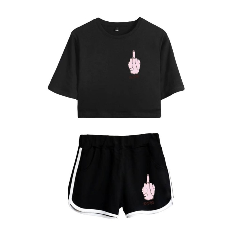 The Addams Family Crop Top T-shirt Wednesday Polyester Shorts