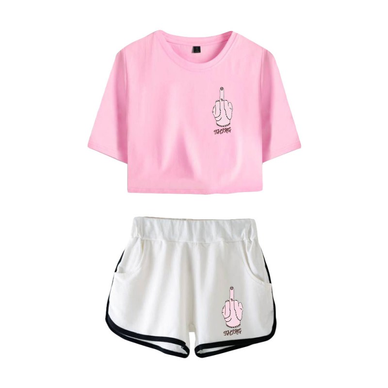 The Addams Family Crop Top T-shirt Wednesday Polyester Shorts
